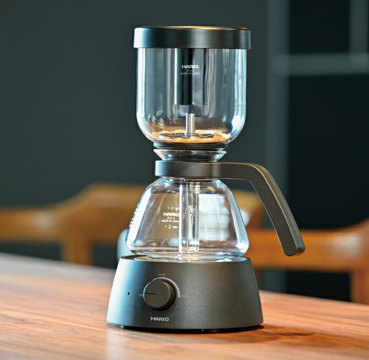 2025年新作 HARIO ハリオ コーヒーサイフォン 360ml 3杯用 Electric Coffee Syphon 耐熱ガラス コーヒーメーカー コーヒーメーカー サイフォン コーヒーマシン 珈琲メーカー コーヒー 珈琲 本格的 軽量 コンパクト ダイヤル式 火力調整 おしゃれ 【39ショップ】