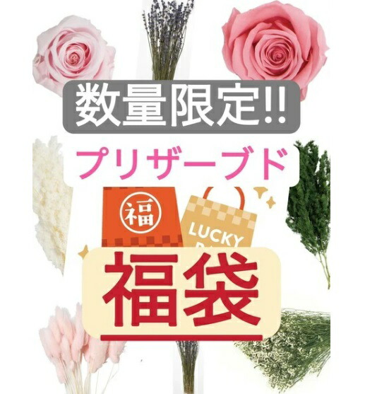 限定セット 福袋 2026 2025 ピンク系 カラープリザーブドフラワー ドライフラワー ピンク のローズリーフ フラワー アレンジ 花 LUCKYボックス ハッピーバッグ