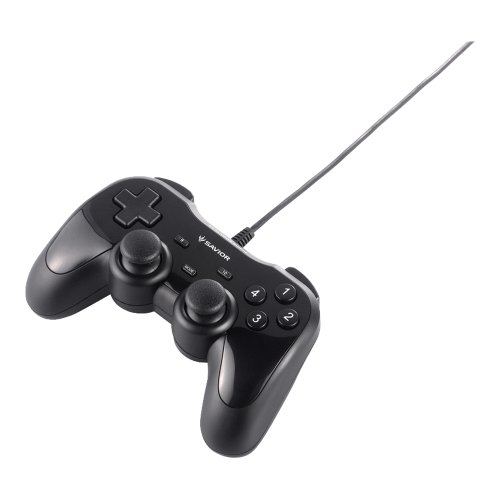 【中古】BUFFALO USBゲームパッド 12ボタン 振動機能付 ブラック 【ドラゴンズドグマ オンライン 動作認定モデル】 BSGP1204BK画像