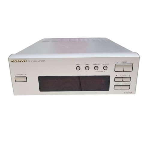 【中古】ONKYO INTEC205 FM/AMラジオ受信機 T-405TX(S) オーディオ-TV・オーディオ・カメラ