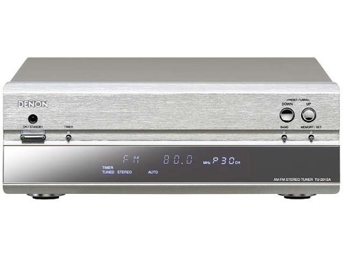 【中古】Denon PRESTA オーディオラジオ受信機 しろがね色 TU-201SA