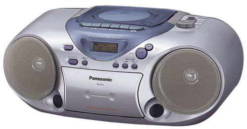 【中古】パナソニック CDラジオ受信機テープ しろがね色 RX-D12