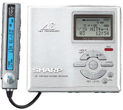 【中古】SHARP アウヴィ MD-DR7-S MD電気蓄音機 (しろがね色)