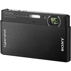 【中古】SONY デジタル写真機 Cyber-Shot(サイバーショット) T77 (1010万絵素/光学x4/3.0型タッチパネル液晶) 黒いこと DSC-T77/B