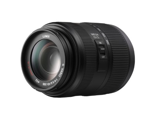 【中古】パナソニック 望遠望遠レンズ マイクロフォーサーズ用 ルミックス G VARIO 45-200粍/F4.0-5.6/MEGA O.I.S. H-FS045200