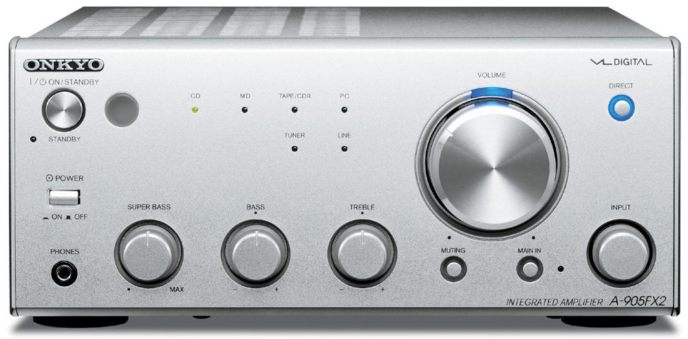 【中古】ONKYO INTEC205 プリメインアンプ A-905FX2(S) しろがね色