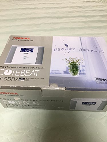 【中古】TOSHIBA CDラジオ受信機(時辰儀付) CUTEBEAT 白いこと TY-CDR7(W)