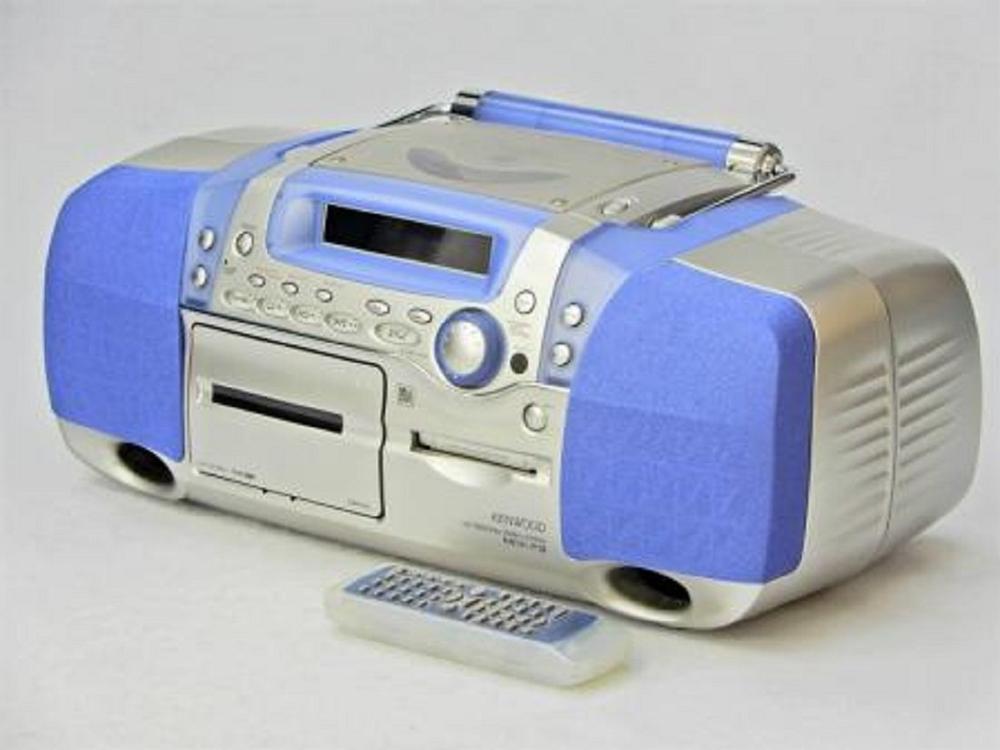 【中古】KENWOOD ケンウッド JVC MDパーソナルステレオシステムRAMPAGE（ランページ） MDX-F3-L（青み） （CD/MD/テープ）（ラジカセつら構え）