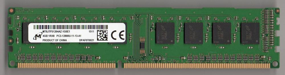 【中古】Micron mt8jtf51264az-1g6e1 pc3 ? 12800u ddr3 1600 ECC 4 GB 1rx8