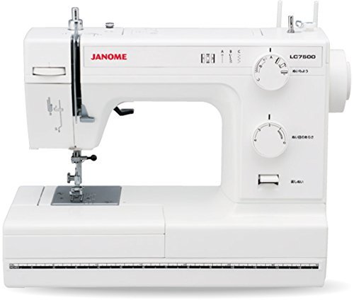 【中古】JANOME ジャノメ レザークラフト対応 パワフル 電動ミシン LC7500 レザー針 レザー押さえ 標準装備 LC-7500 ホワイト