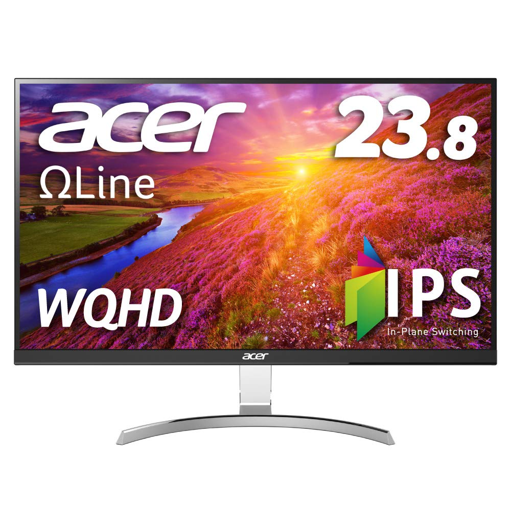 【中古】日本エイサー 管する 見せびらかす OmegaLine RC241YUsmidpx (23.8in/IPS/非光輝/QHD/DVI-D(Dual Link相応う)・HDMI・DisplayPort) ディスプレイ-パソコン・周辺機器