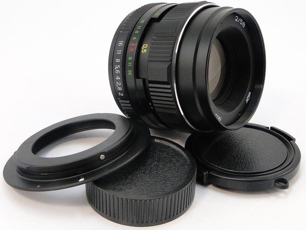 【中古】ヘリコプター牡 44m-4 !NEW! MC HELIOS 44m-4 Russian Lens Canon EF Mount 80D 6D 7D 5D MARK II III IV 44-2