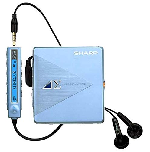 【中古】SHARP ポータブルMDプレーヤー MD-DS5-A ライトブルー
