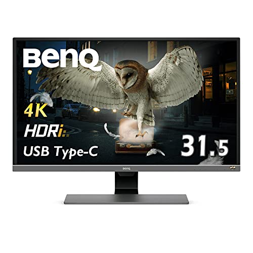 【中古】BenQ EW3270U 4K エンターテインメントモニター (31.5インチ/4K/HDR/VA/DCI-P3 95%/USB Type-C/HDMIx2/DP1.2/スピーカー/輝度自動調整機能(B.I.)搭載)