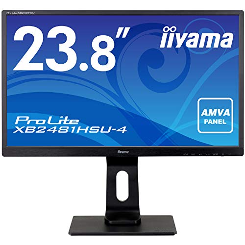 【中古】二十日鼠電子計算機 iiyama 管する 見せびらかす XB2481HSU-B4 (23.8in/盛りだくさん固定ディスク/AMVA/HDMI,D-sub,DisplayPort/昇降/中心)