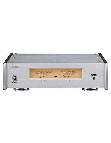 【中古】TEAC(ティアック) AP-505-S シルバー ステレオパワーアンプ 小型 コンパクト ピュアオーディオ バランス入力 バイアンプ BTL アナログ レベルメーター 針 静音 ファンレス