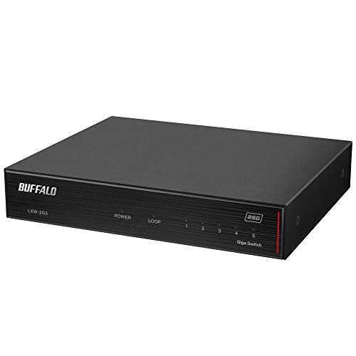 【中古】バッファロー BUFFALO 2.5GbE対応 金属筐体 AC電源 5ポート ブラック スイッチングハブ LXW-2G5