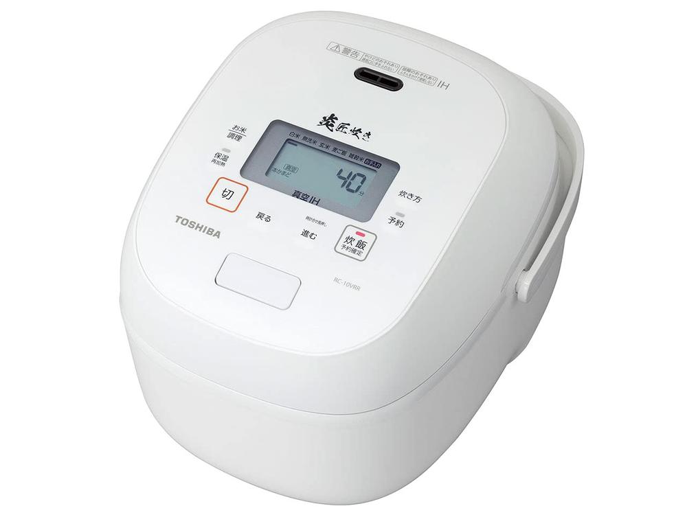 【中古】東芝 真空IHジャー炊飯器（5.5合炊き）ホワイトTOSHIBA 炎 匠炊き RC-10VRR-W
