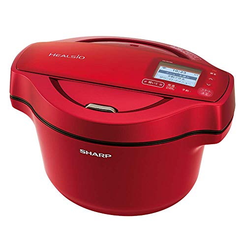 【中古】シャープ 自動調理 鍋 ヘルシオ ホットクック 1.6L 無水鍋 AIoT対応 レッド KN-HW16D-R