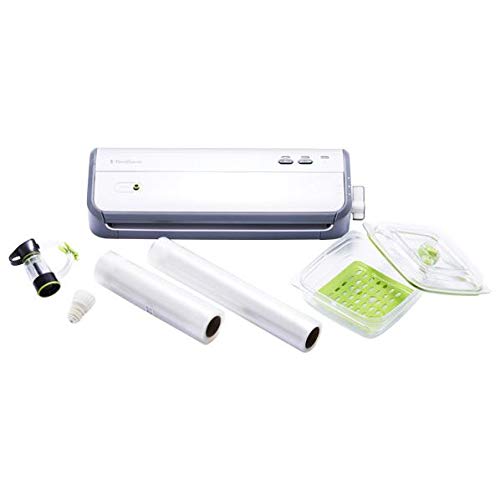 【中古】FoodSaver無意味さ容器に並べる機 FM2000/2010 黒いこと/白いこと 5点 クランク仕掛ける フードセーバー