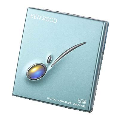 【中古】KENWOOD 携帯型MD電気蓄音機 DMC-T33 青み