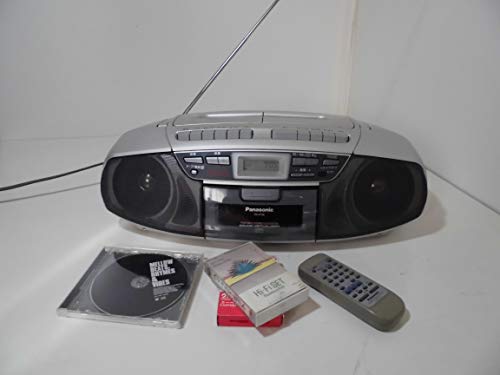 【中古】パナソニック CDラジオ受信機テープ しろがね色 RX-DT36-S