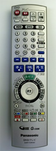 【中古】Panasonic DVDビデオレコーダー用リモコン DMR-EH50/EH60用 EUR7729KA0