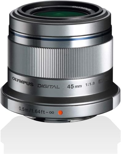 【中古】OLYMPUS 単興味の中心水晶体 M.ZUIKO DIGITAL 45粍 F1.8 しろがね色