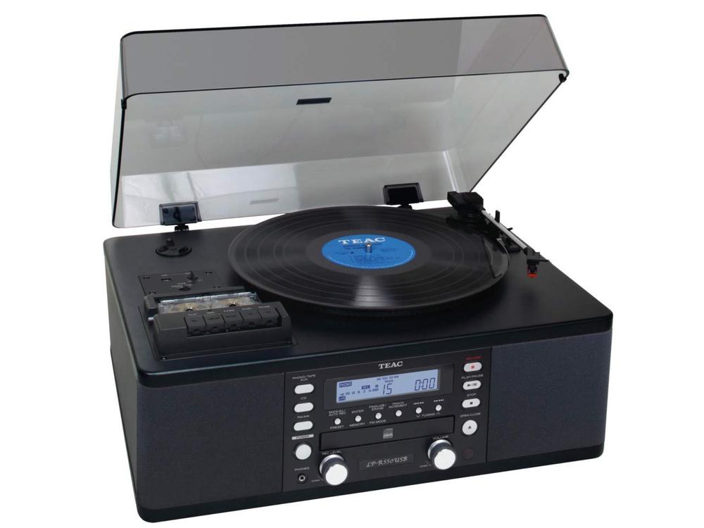 【中古】TEAC CDリコーダー 曲がること時刻表/テープ電気蓄音機付 LP-R550USB-B