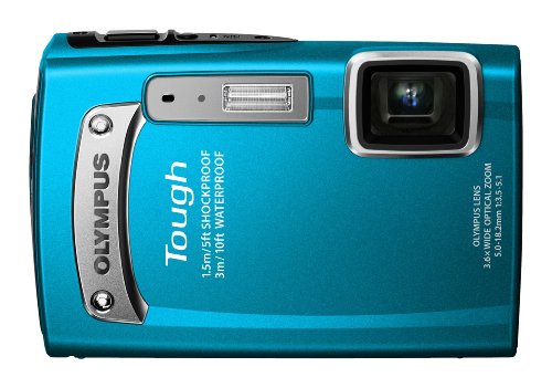 【中古】OLYMPUS デジタルカメラ TG-320 1400万画素 3m防水 1.5m耐落下衝撃 ブルー TG-320 BLU