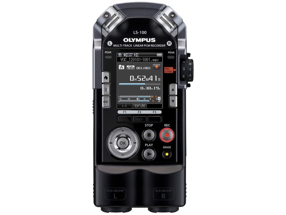 【中古】OLYMPUS マルチトラックリニアPCMリコーダー LS-100 黒いこと 4GB SD歌留多拡張スロット 最大限度耐音圧140dBspl XLR繋ぎ積み上げる マルチ貨物自動車吹き込み相応う LS-100
