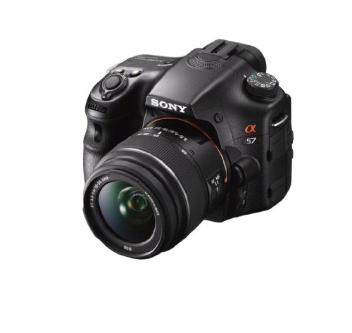 【中古】SONY 銀鏡受け答え一眼 α57 望遠レンズ一揃いの道具 DT 18-55粍 F3.5-5.6 SAM属する SLT-A57K