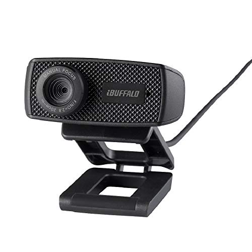 【中古】バッファロー WEBカメラ 120万画素 1280x720 HD対応 30fps 視野角63° F2.2 マニュアルフォーカス CMOSセンサー ケーブル1.5m ブラック BSWHD06MBK