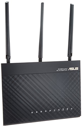 【中古】ASUS WiFi 無線LAN ルーター RT-AC68U 11ac デュアルバンド AC1900 1300+600Mbps 最大18台 4LDK 3階建 【 iPhone X / XS 対応 】