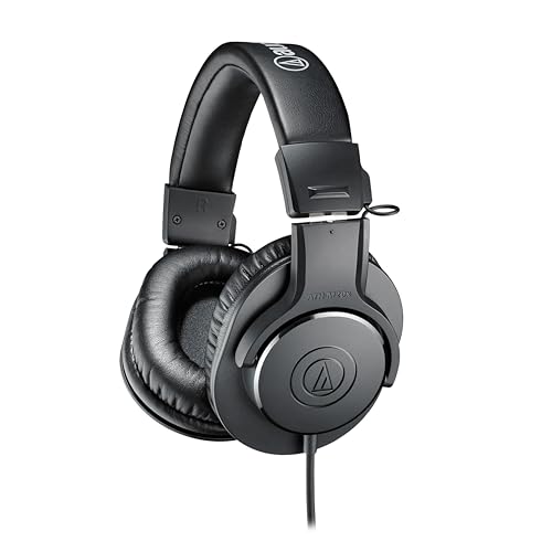 【中古】オーディオテクニカ ATH-M20xプロフェッショナルモニターヘッドホン 有線 スタジオレコーディング/楽器練習/ミキシング/DJ/ゲーム/モニターヘッドフォン/有線 ブラック