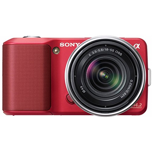【中古】SONY デジタル一眼α NEX-3 望遠レンズ一揃いの道具 赤いこと NEX-3K/R