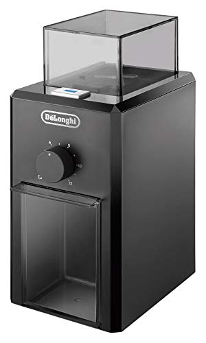 【中古】DeLonghi(デロンギ) De'Longhiコーヒーグラインダー KG79J うす式 コーヒー豆120g分 簡単操作 粗挽き~細引き 着脱式コンテナ 安全設計 電源コードホルダー [ブラック] ファミリー登録で3年