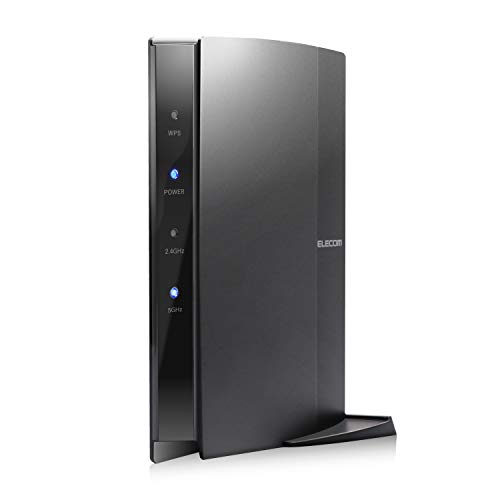 【中古】エレコム 無線LAN ルータ 無線電話ローカルエリアネットワーク 11ac 867+300Mbps ビームフォーミング相応う 繋ぎ合わせるとき勧める12台 iPhone8 / iPhone X 相応う WRC-1167GHBK-S