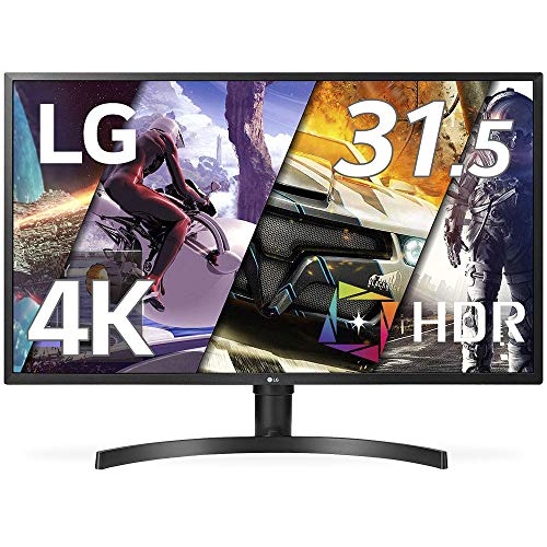 【中古】LG 管する 見せびらかす 32UK550-B 31.5in/4K/HDR10/VA非光輝/HDMI×2、DP/FreeSync/金棒引き/高さ調節する/フリッカーセーフ、青味ともし火切り詰め