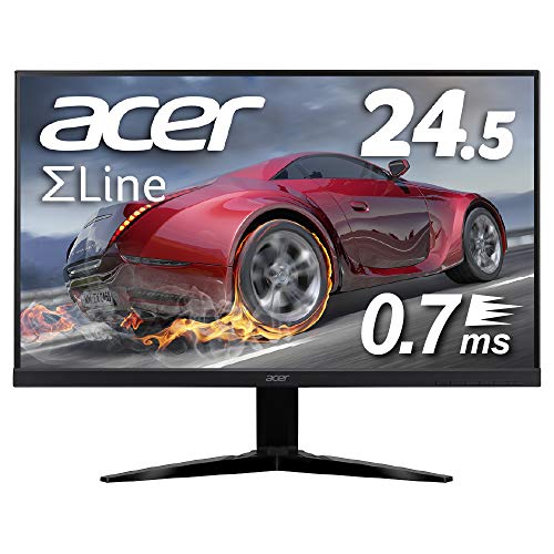 【中古】Acer ゲーミングモニター SigmaLine 24.5インチ KG251QGbmiix 0.7ms(GTG) 75Hz TN FPS向き フルHD FreeSync フレームレス HDMIx2 スピーカー内蔵 ブルーライト軽減｜セーフライフ倉庫