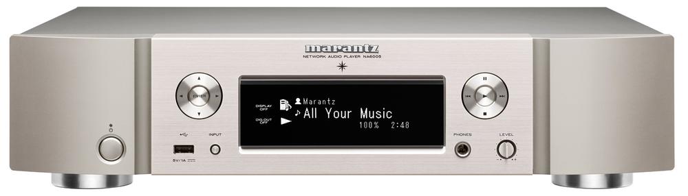 【中古】Marantz 網状組織電気蓄音機 Bluetooth・Airplay・広広としたFM相応う/ハイレゾ音源相応う しろがね色ゴールド NA-6005/FN