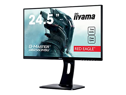 【中古】iiyama ゲーミング 管する 見せびらかす GB2560HSU-B1 (24.5in/144サイクル/1ms/昇降照明ランプ付/盛りだくさん固定ディスク/TN/DisplayPort,HDMI)