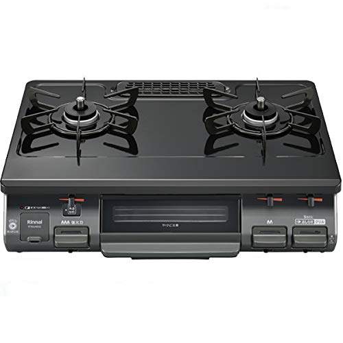 【中古】リンナイ ガスコンロ（屁っ放り早見表）RT64JH6S2-GR プロパンガス用(LPG)右大焼却装置