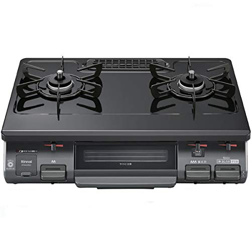 【中古】リンナイ ガスコンロ（屁っ放り一覧表）RT64JH6S2-GR 都市屁っ放り用(13A・12A)右大焼却装置