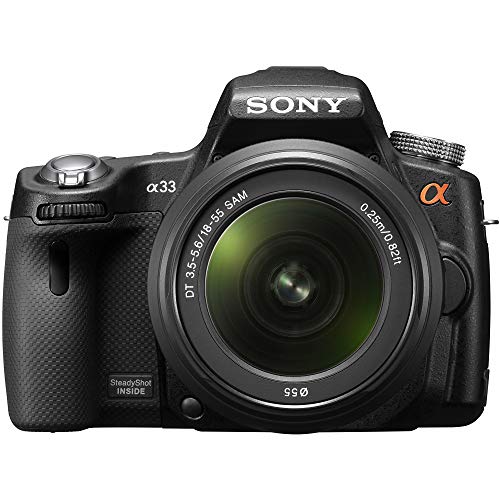 【中古】SONY デジタル一眼二眼レフ α33(望遠レンズ一揃いの道具) 黒いこと SLT-A33L