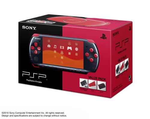 【中古】PSP「プレイステーション・ポータブル」バリューパック ブラック/レッド(PSPJ-30017)｜セーフライフ倉庫