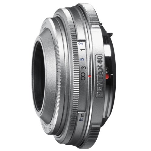 【中古】PENTAX ホットケーキ水晶体 DA40mmF2.8 Limited Silver(容れもの・ボンネット付) DA40F2.8SILVER