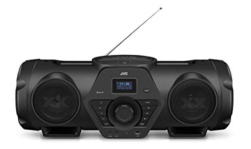【中古】JVCケンウッド JVC RV-NB250BT XXシリーズ Bluetooth・・搭載オールインワンCDシステム ツインウーファー・ハイパワーアンプ搭載 重低音サウンド ブラック
