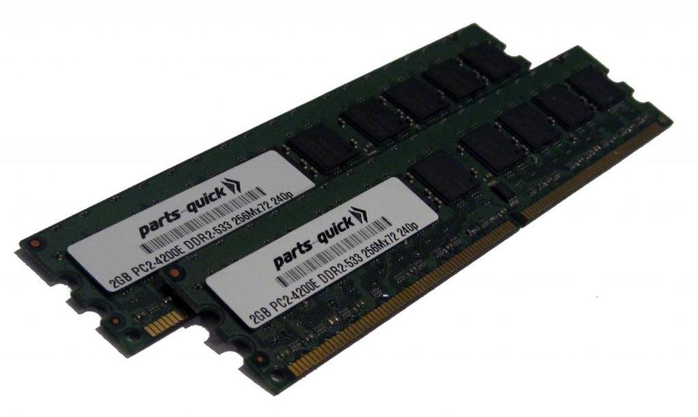 【中古】parts-quick 4ギガバイト2 X 2ギガバイトDDR2メモリは、IBMのeサーバのxSeries 100（8486-XXX）PC2-4200 533MHzの240ピンSDRAM DIMM ECC RAMのためのアップグレード 4 GB