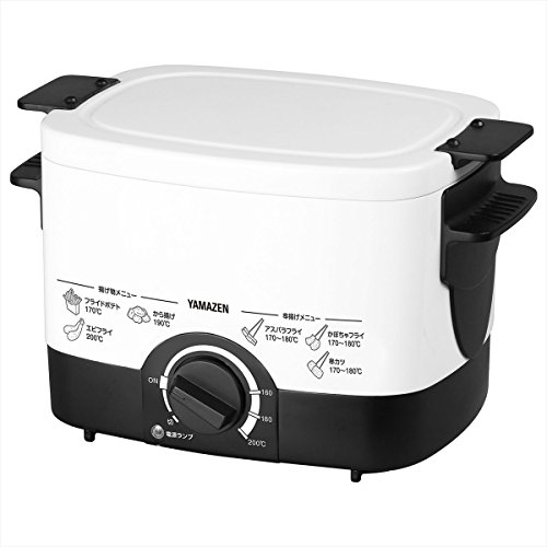 【中古】[山善] 電気フライヤー 揚げ物の達人 ホワイト YAC-120(W) [メーカー1年]